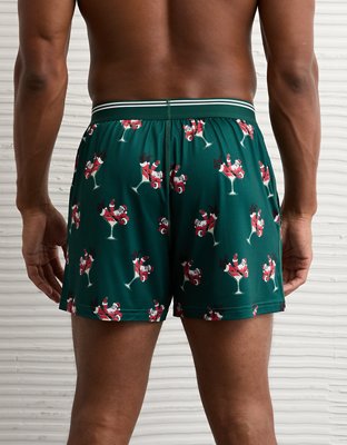 AEO Men's Ultra Soft Santa Pocket Boxer Short