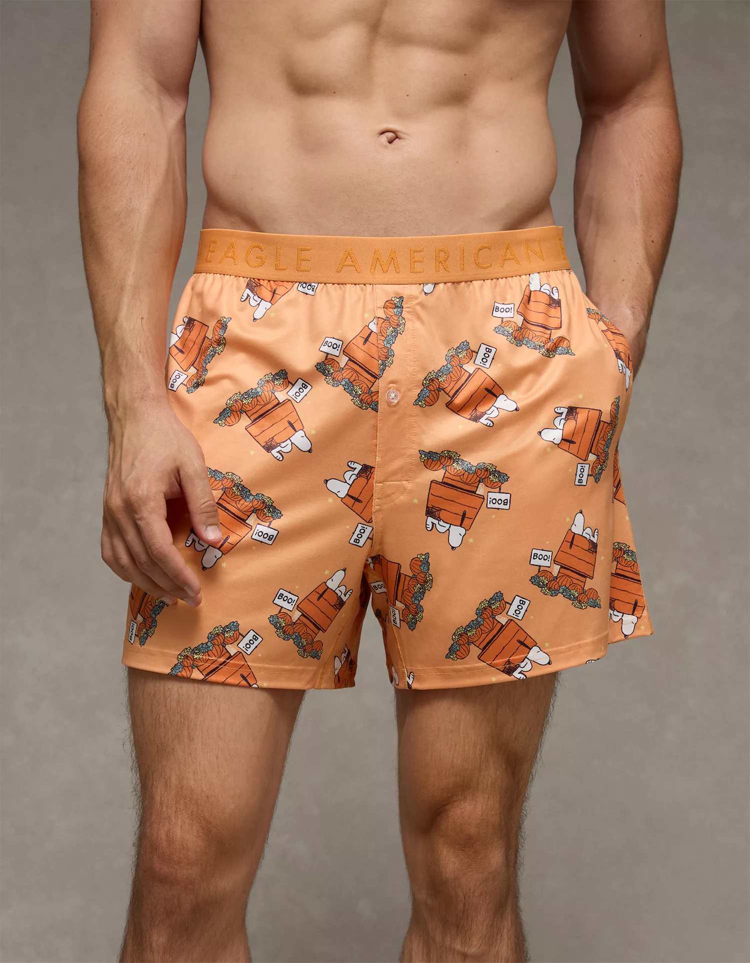 AEO Men's Halloween Snoopy Ultra Soft Pocket Boxer Short - thumbnail 7