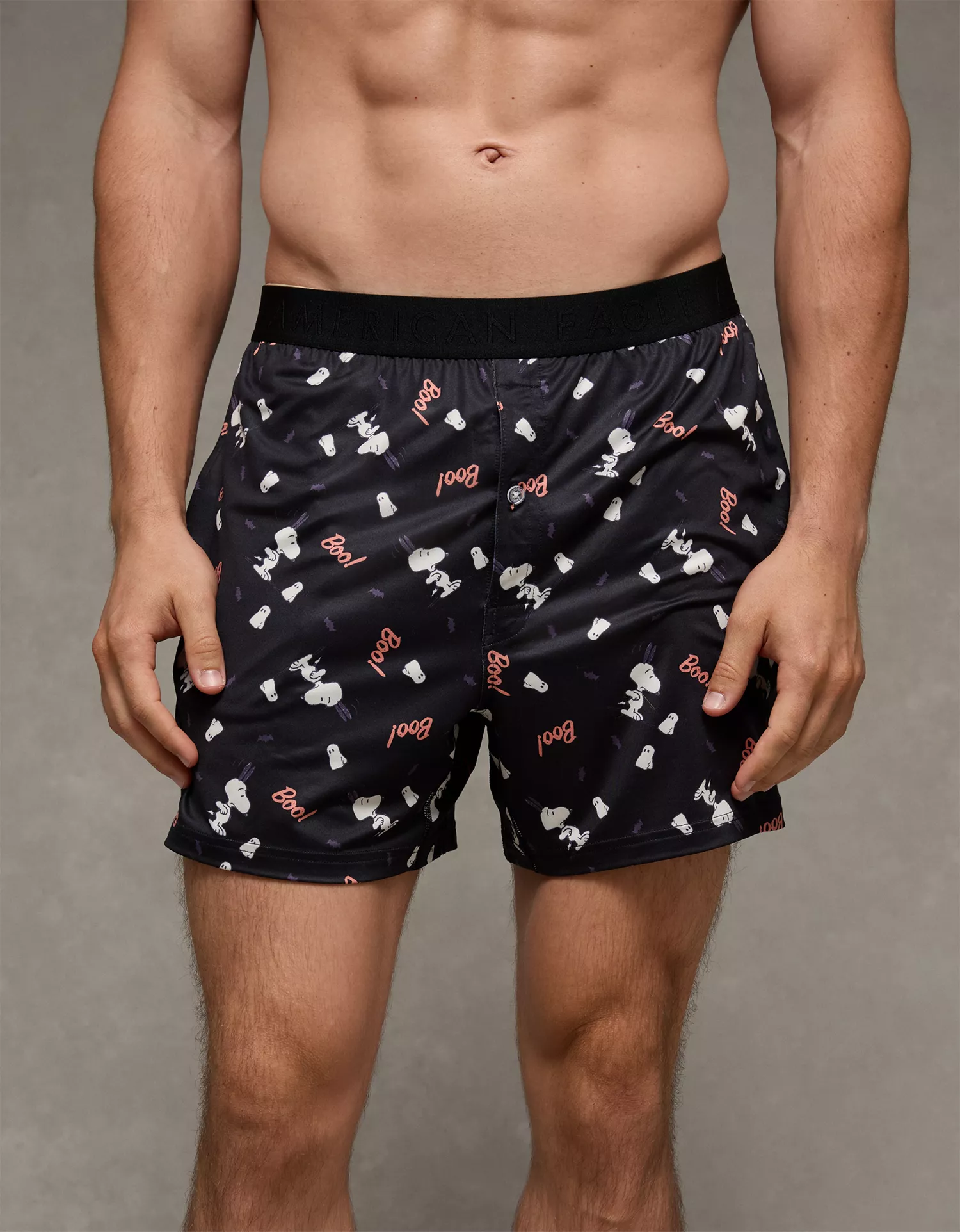 AEO Men's Halloween Snoopy Ultra Soft Pocket Boxer Short
