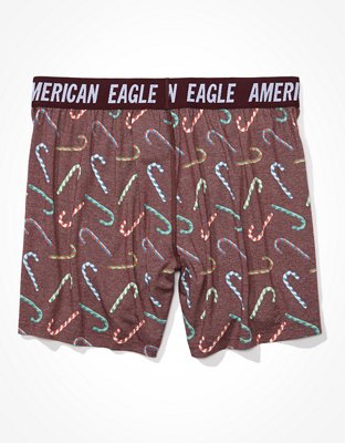 Мужские брюки American Eagle AEO Candy Cane Ultra Soft Boxer Short — фото 4