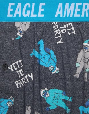 Мужские брюки American Eagle AEO Yeti Party Ultra Soft Boxer Short — фото 5
