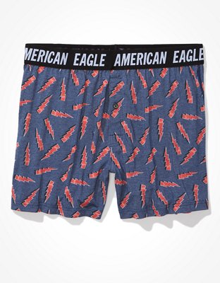 Мужские брюки American Eagle AEO Lightning Bolt Ultra Soft Boxer Short — фото 3
