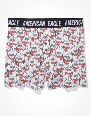Мужские брюки American Eagle AEO Snowmen Ultra Soft Boxer Short — фото 3