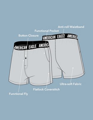 Мужские брюки American Eagle AEO Palm Trees Ultra Soft Pocket Boxer Short — фото 2
