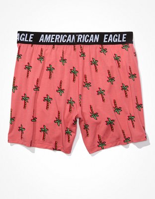 Мужские брюки American Eagle AEO Cartoon Palms Ultra Soft Boxer Short — фото 4