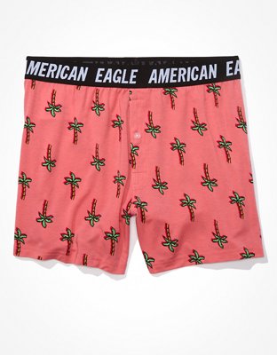 Мужские брюки American Eagle AEO Cartoon Palms Ultra Soft Boxer Short — фото 3