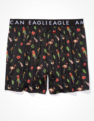 Мужские брюки American Eagle AEO Tropical Birds Ultra Soft Pocket Boxer Short — фото 3