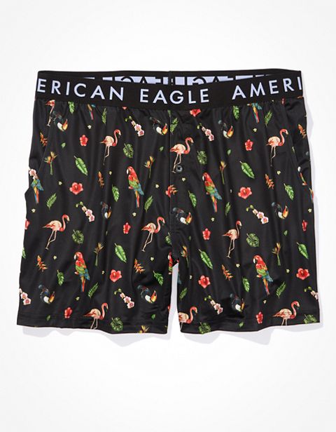 Мужские брюки American Eagle AEO Tropical Birds Ultra Soft Pocket Boxer Short