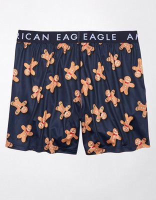 Мужские брюки American Eagle AEO Gingerbread Men Ultra Soft Pocket Boxer Short — фото 3