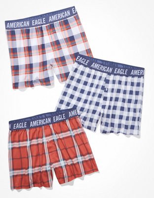 AEO Plaid Ultra Soft Boxer Short 3-Pack