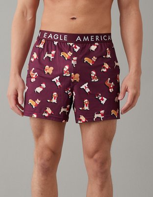 AEO Snowman Satin Pocket Boxer Short