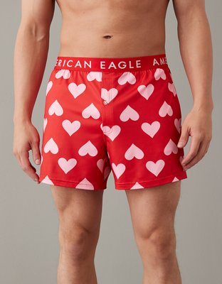 US Mens Hearts Print Boxer Briefs Shorts Sports Pants Trunks