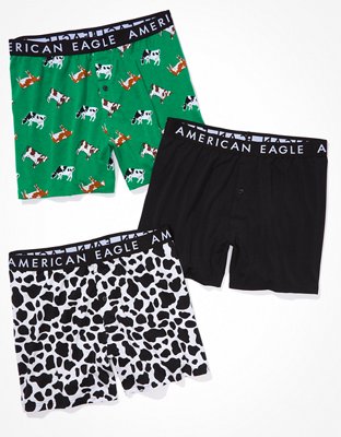 Buy American Eagle Pack Of 3 Logo Waistband Trunks In Multiple Colors