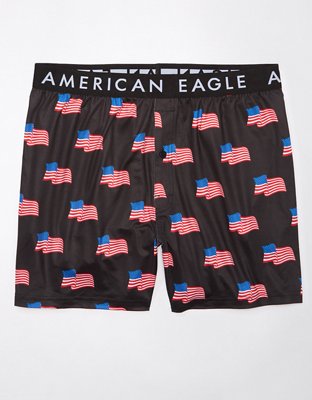 AEO Men's USA Flag Ultra Soft Pocket Boxer Short