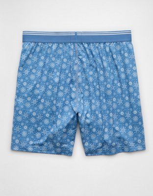 Caleçon boxeur à poche ultradoux mini flocons de neige pour hommes AEO