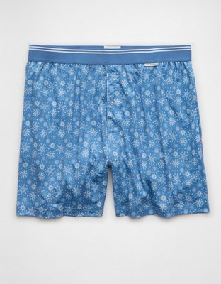 AEO Men's Tiny Snowflakes Ultra Soft Pocket Boxer Short