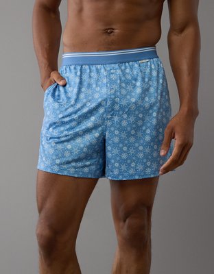 AEO Men's Tiny Snowflakes Ultra Soft Pocket Boxer Short