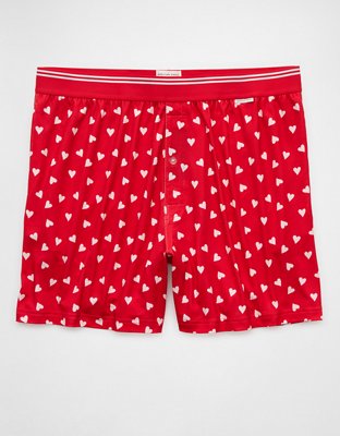 AEO Men's Valentine's Day Hearts Ultra Soft Pocket Boxer Short