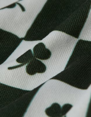 AEO Short Bóxer Ultra Suave a Cuadros con Tréboles del Día de San Patricio con Bolsillo para Hombre
