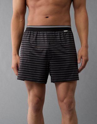 AEO Short Bóxer Rayado Ultra Suave con Bolsillo para hombre