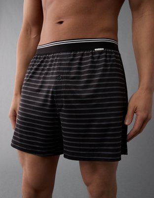 AEO Short Bóxer Rayado Ultra Suave con Bolsillo para hombre