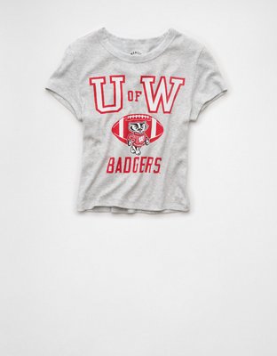 AE Wisconsin Badgers Graphic Cropped Baby Tee