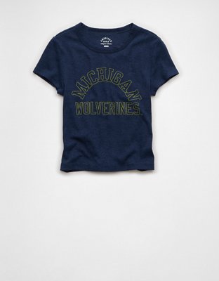 AE Michigan Wolverines Graphic Cropped Baby Tee