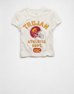 AE USC Trojans Graphic Cropped Baby Tee