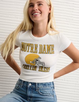 AE Notre Dame Fighting Irish Graphic Cropped Baby Tee