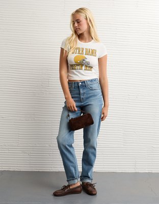 AE Notre Dame Fighting Irish Graphic Cropped Baby Tee