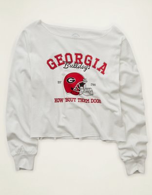 AE Playera con Gráfico y Hombros Caídos de los Georgia Bulldogs