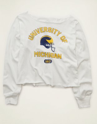 AE Michigan Wolverines Off-the-Shoulder Graphic T-Shirt