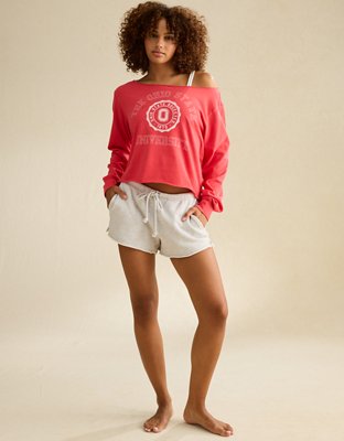 AE Ohio State Buckeyes Off-the-Shoulder Graphic T-Shirt