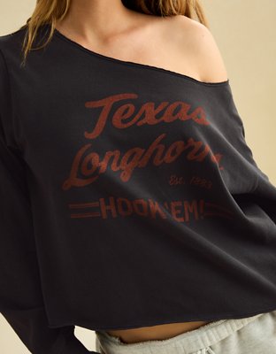 AE Texas Longhorns Off-the-Shoulder Graphic T-Shirt