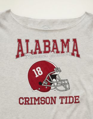 AE Alabama Crimson Tide Off-the-Shoulder Graphic T-Shirt