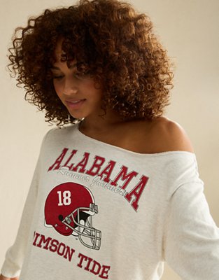 AE Alabama Crimson Tide Off-the-Shoulder Graphic T-Shirt