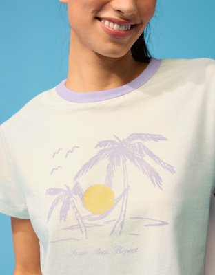 AE | Smiley® Cropped Graphic T-Shirt