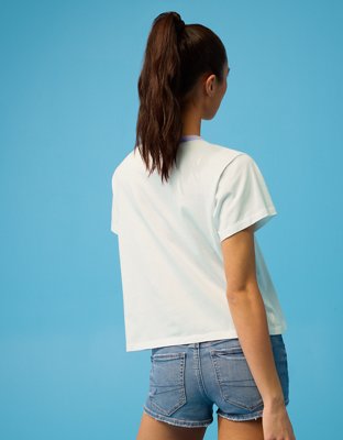 AE | Smiley® Cropped Graphic T-Shirt | American Eagle