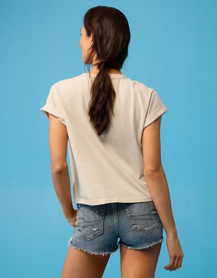 AE | Smiley® Cropped Graphic T-Shirt