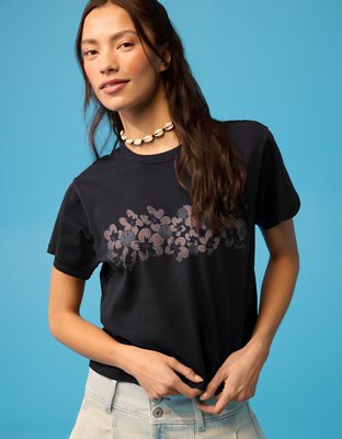 AE | Smiley® Cropped Graphic T-Shirt | American Eagle