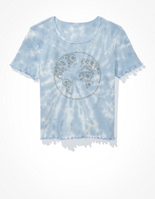 Женские футболки American Eagle AE Tie-Dye Graphic Baby Tee — фото 3