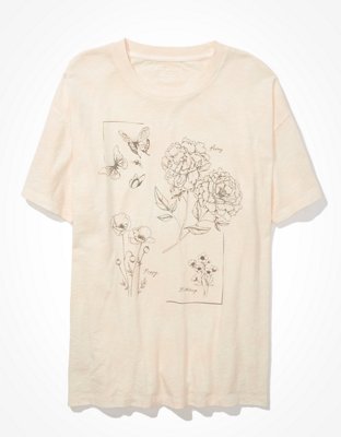 AE Oversized Flower Graphic T-Shirt