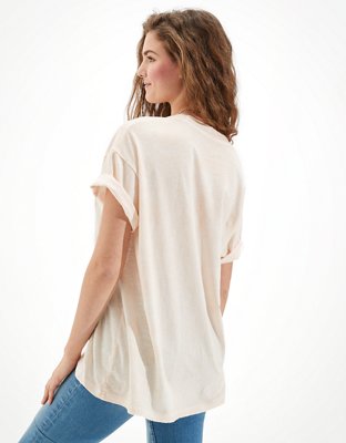 Женские футболки American Eagle AE Oversized Flower Graphic T-Shirt — фото 2