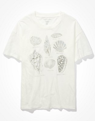 Женские футболки American Eagle AE For Surfrider Oversized Seashell Graphic T-Shirt — фото 3