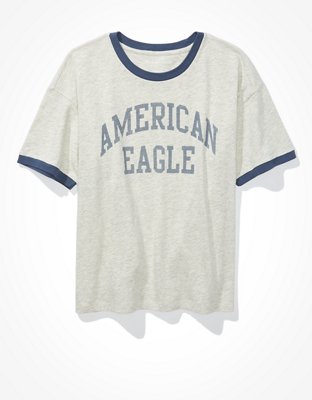 Женские футболки American Eagle AE Graphic Ringer T-Shirt — фото 3