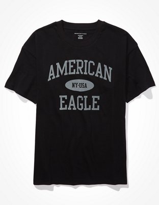Женские футболки American Eagle AE Oversized Branded Graphic T-Shirt — фото 3
