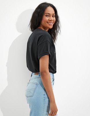 Женские футболки American Eagle AE Oversized Branded Graphic T-Shirt — фото 2