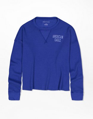 AE Graphic Cropped Long-Sleeve T-Shirt