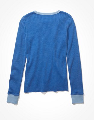 Женские футболки American Eagle AE Graphic Waffle Layering Tee — фото 4
