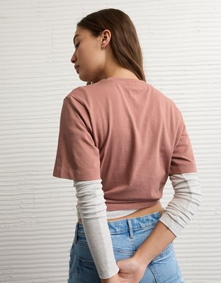 T-shirt à image en velours AE